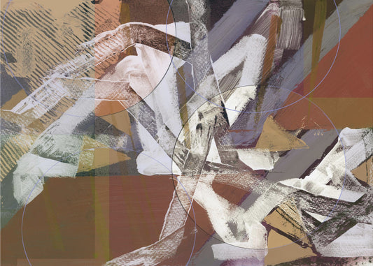 Abstracte cirkels en texturen 3 | Canvas
