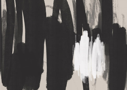 Expressive Black and White Brushstrokes | Canvas