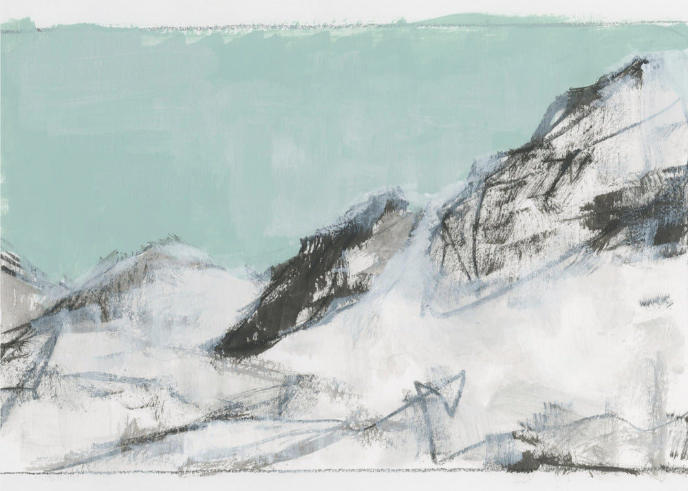 Witte Bergen Print No1 | Canvas