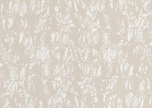 Abstracte inktwervelingen beige 1 | Canvas