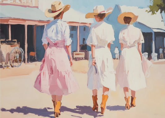Retro Western Dames | Canvas