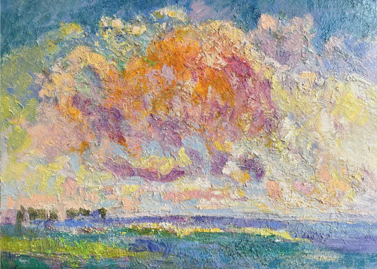 Levendig schilderachtig landschap | Canvas