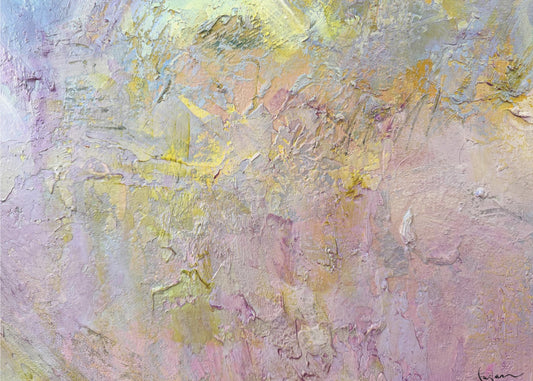 Goud en roze abstract | Canvas