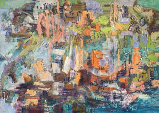 Levendig stadsgezicht | Canvas
