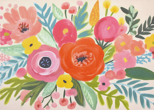 Eigenzinnig bloemenboeket | Canvas