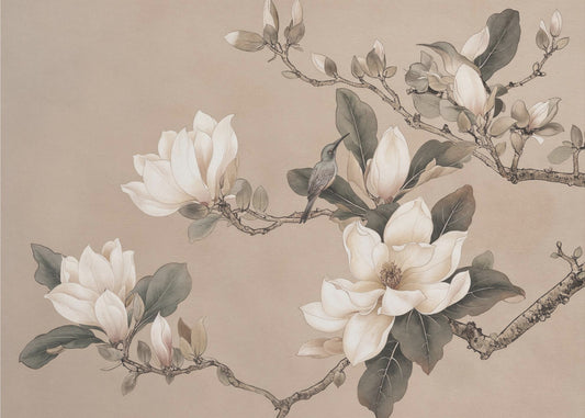 Chinoiserie Magnolia Bird 001 | Canvas