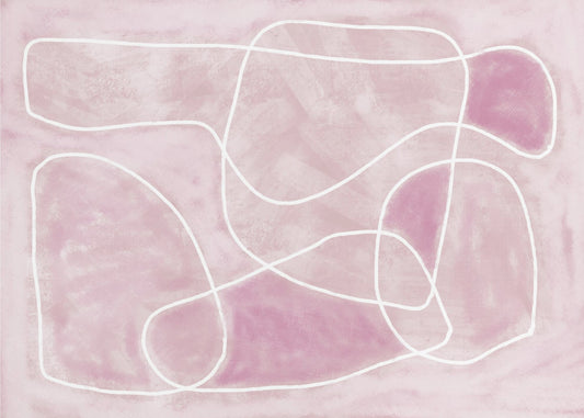Pastel pink line drawing | Poster