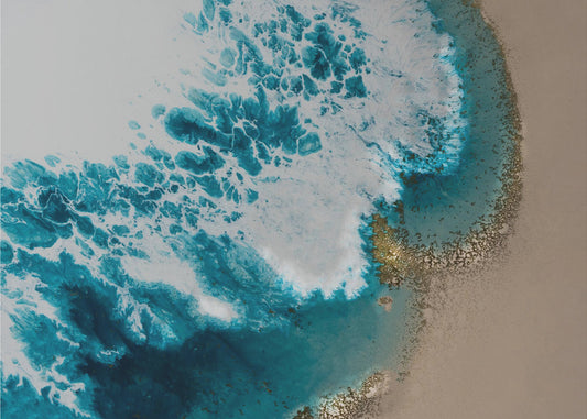 Luchtstrand - Zonsondergangstrand | Canvas