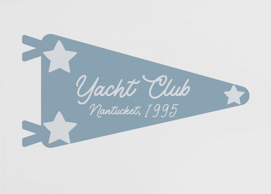 Yacht Club Blauwe Wimpel | Poster