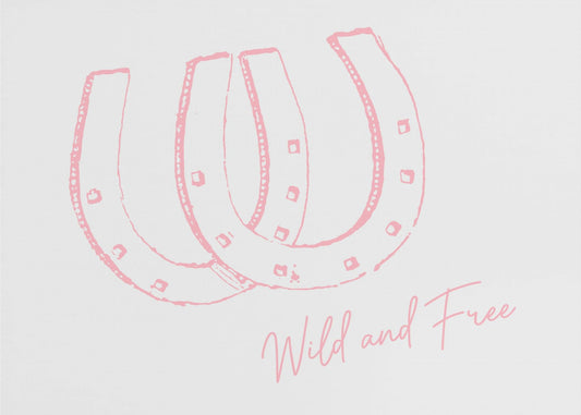 Hoefijzer Wild and Free Roze | Canvas