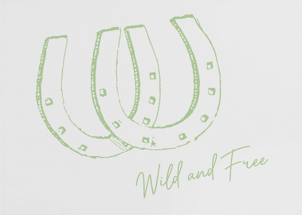 Hoefijzer Wild en Vrij Saliegroen | Canvas