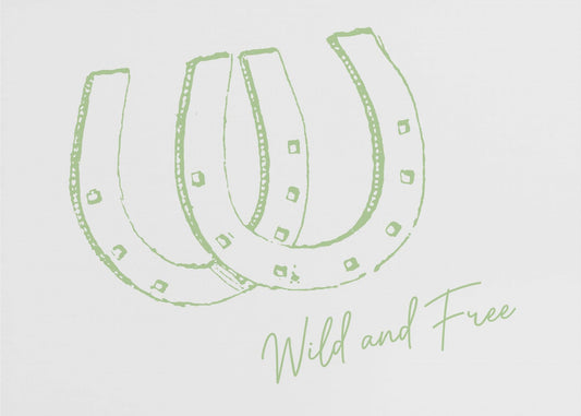 Hoefijzer Wild en Vrij Saliegroen | Canvas