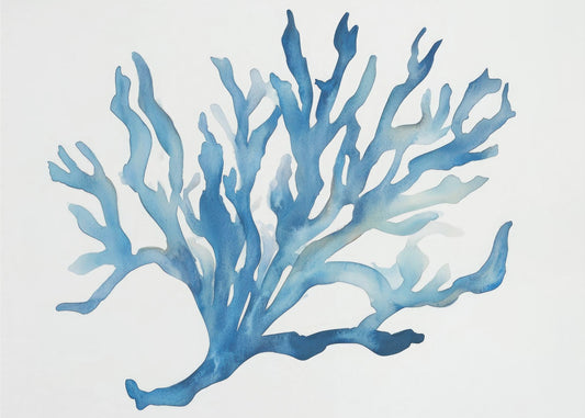 Blauw Koraal | Canvas