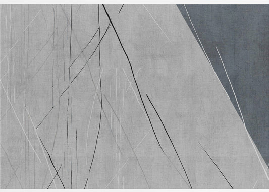 Abstracte lijnen op grijs | Canvas