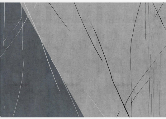 Abstracte lijnen op grijs | Canvas
