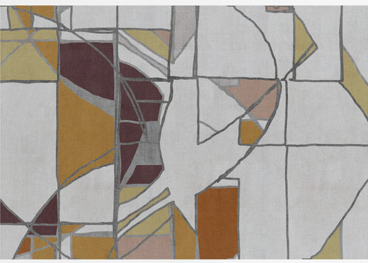 Abstracte geometrische vormen in warme tinten | Canvas