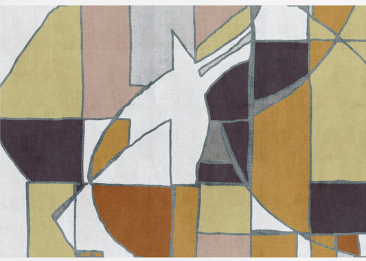 Abstracte geometrische vormen in warme tinten | Canvas