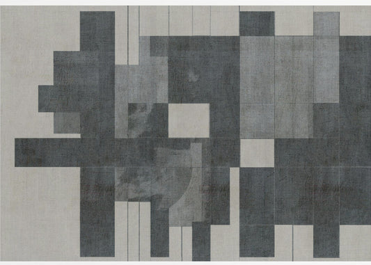 Mid-Century Modern Compositie in Grijstinten | Canvas
