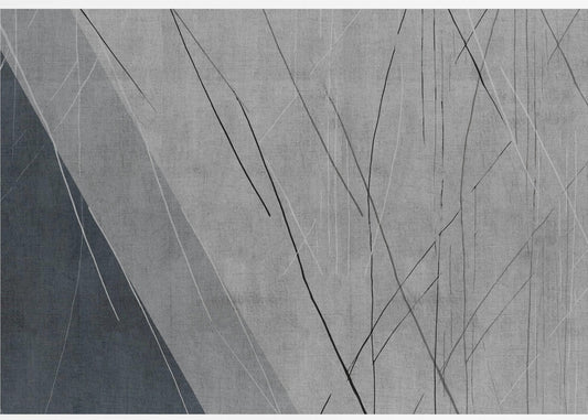 Abstracte lijnen op grijs | Canvas