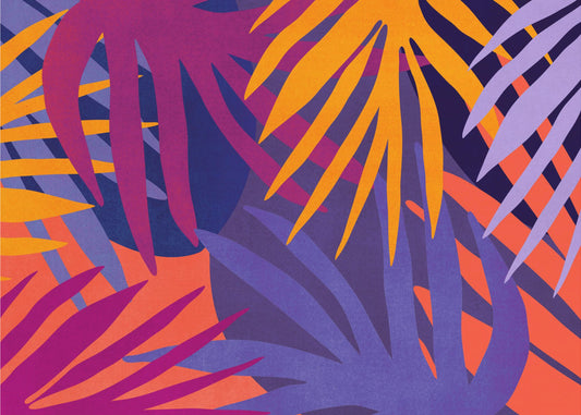 Levendige junglebladeren | Canvas