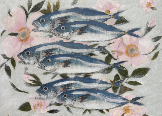 Sardientjes in roze | Canvas