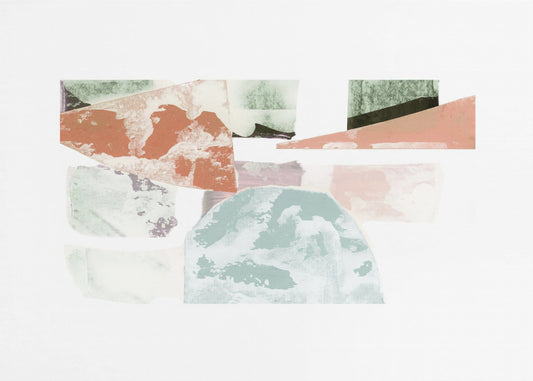 Abstracte collage met geometrische vormen | Canvas