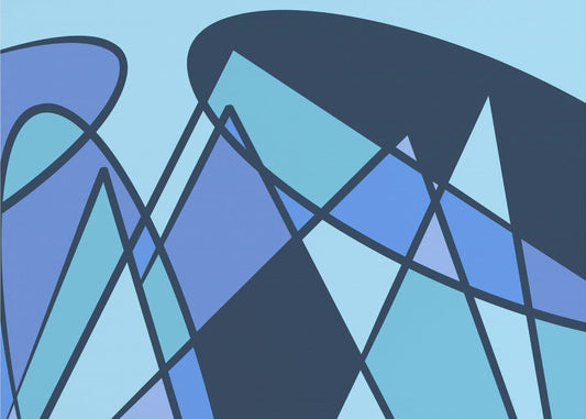 Blauw abstract | Canvas