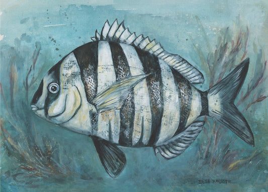 Gestreepte Zee Schoonheid | Canvas
