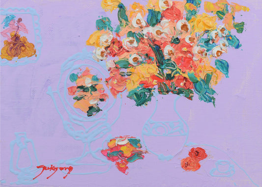 Levendige bloemen | Canvas
