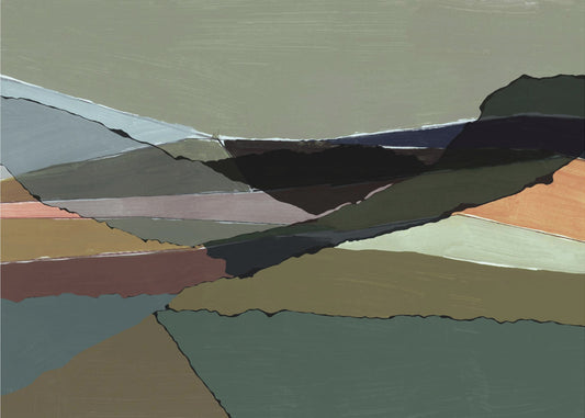 Ingetogen landschap | Canvas