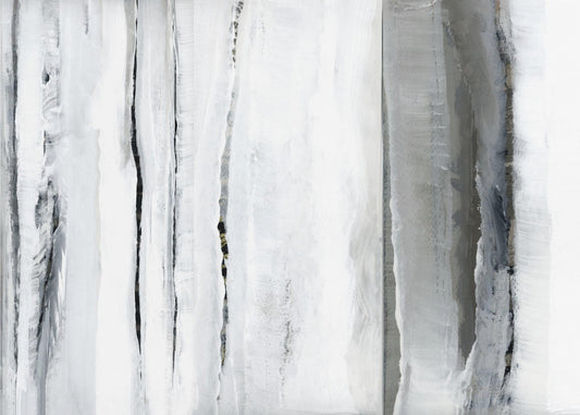 Verticale strepen in monochrome tinten | Canvas