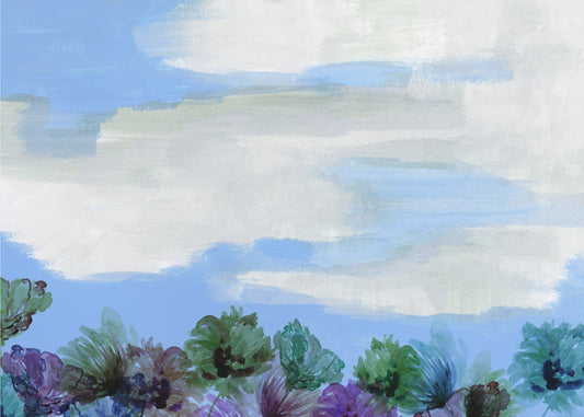 Fluisterende wilde bloemenlucht | Poster