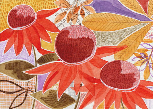 Gelaagde botanische aquarel | Canvas