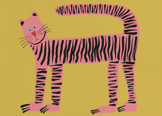 Tijgerkat geel | Canvas
