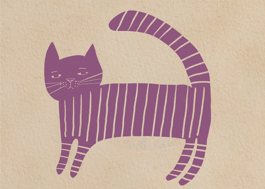Mauve kattenkamer | Canvas
