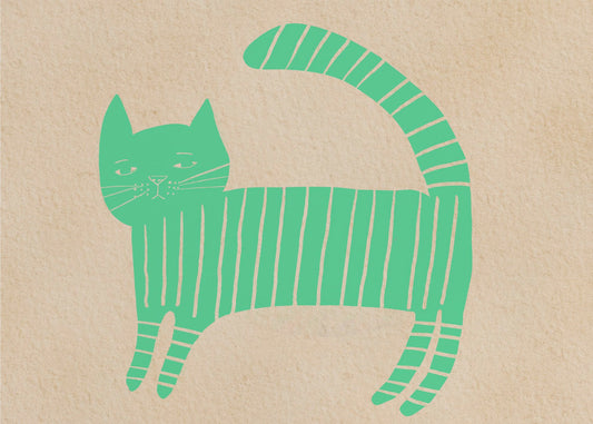 Groene kattenkamer | Canvas