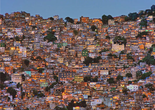 Het vallen van de avond in de Favela da Rocinha | Canvas