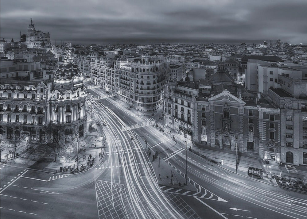 Stadslichten van Madrid | Canvas