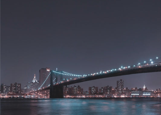 Skyline van Manhattan en Brooklyn Bridge | Achtergrond