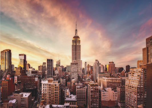Zonsondergang in Midtown | Canvas