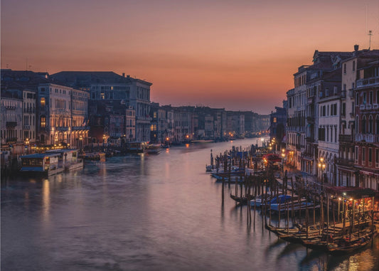 Canal Grande in Venetië bij zonsondergang | Achtergrond