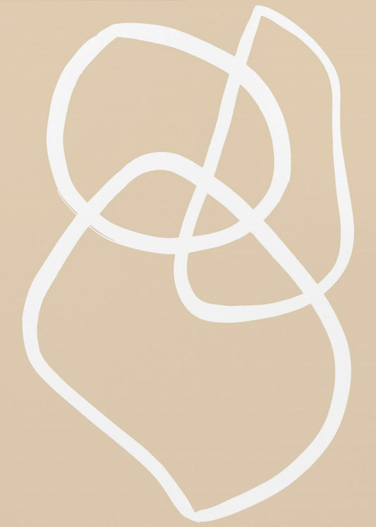 Beige Lijnen 03 | Poster