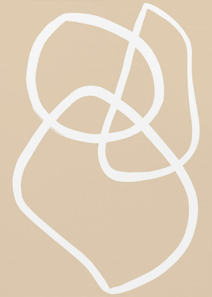 Beige Lijnen 03 | Canvas