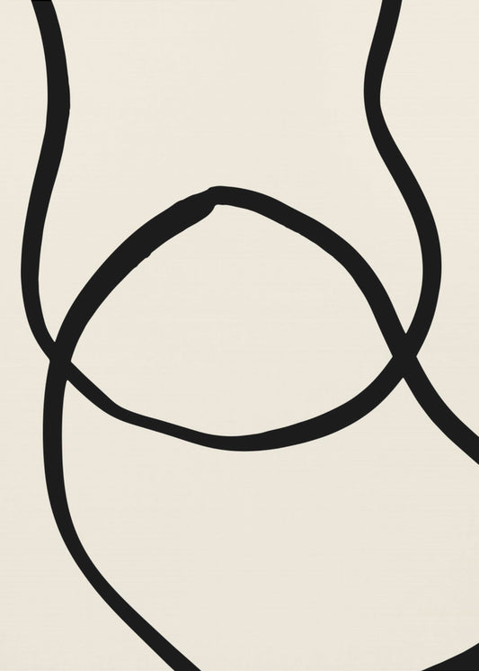Zwarte lijnen 04 | Canvas