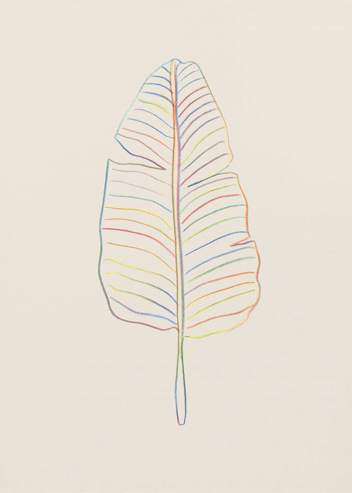 Bananenregenboogblad | Canvas