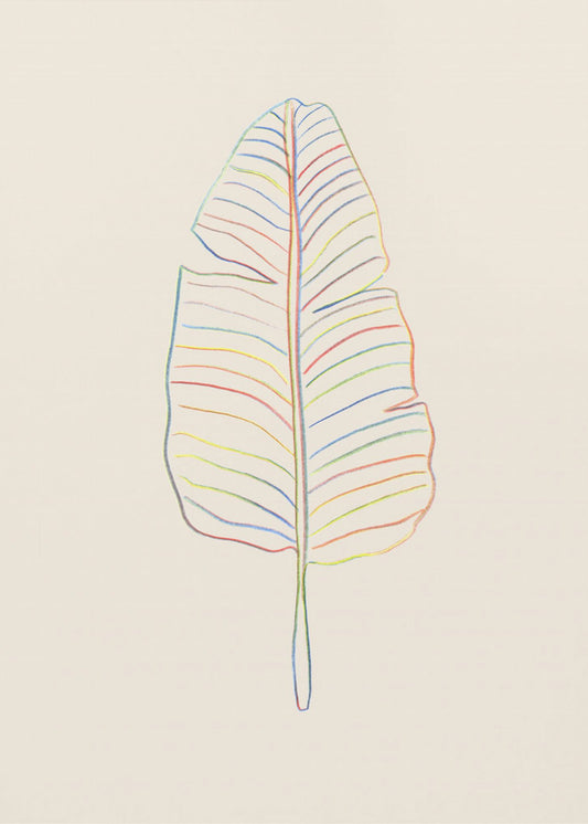 Bananenregenboogblad | Canvas
