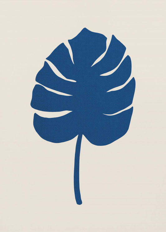 Monstera Canvas Blauw | Canvas