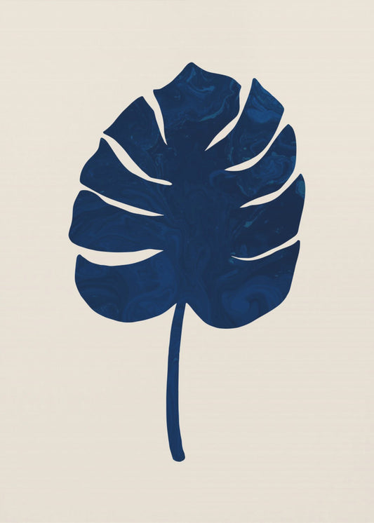 Monstera Marmerblauw | Canvas