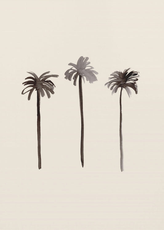 Palmbomen Inkt | Canvas