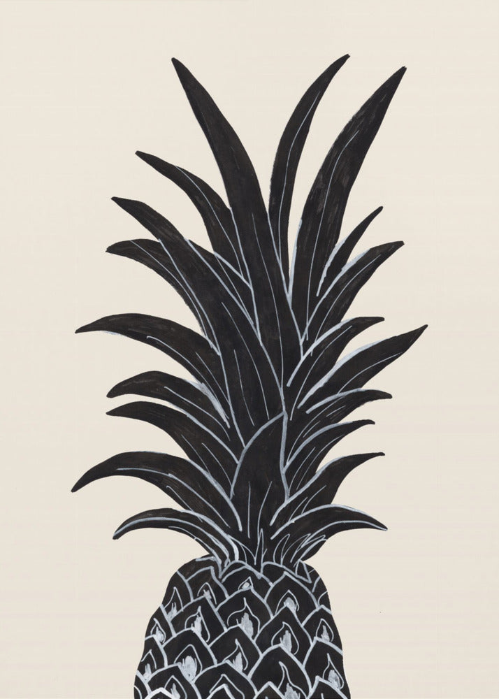 Zwarte ananas | Canvas